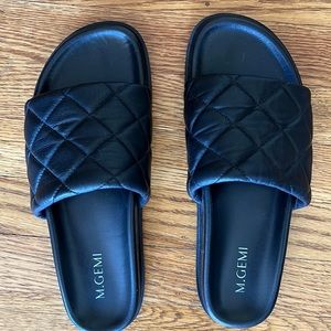 M. Gemi leather slides
